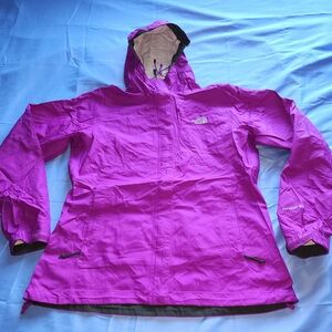 THE NORTH FACE HYVENT 2.5L WOMEN'S WINDBREAKER RAIN HOODED JACKET PINK SIZE MED